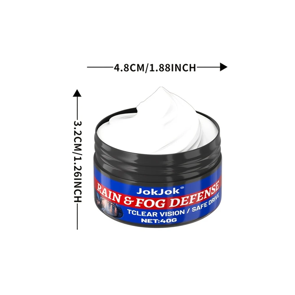 40g Nano Glass Rainproof Paste, Dual Rain & Fog Repellent Cream for Car Windows, Helmets, Windshields & Interior Glass