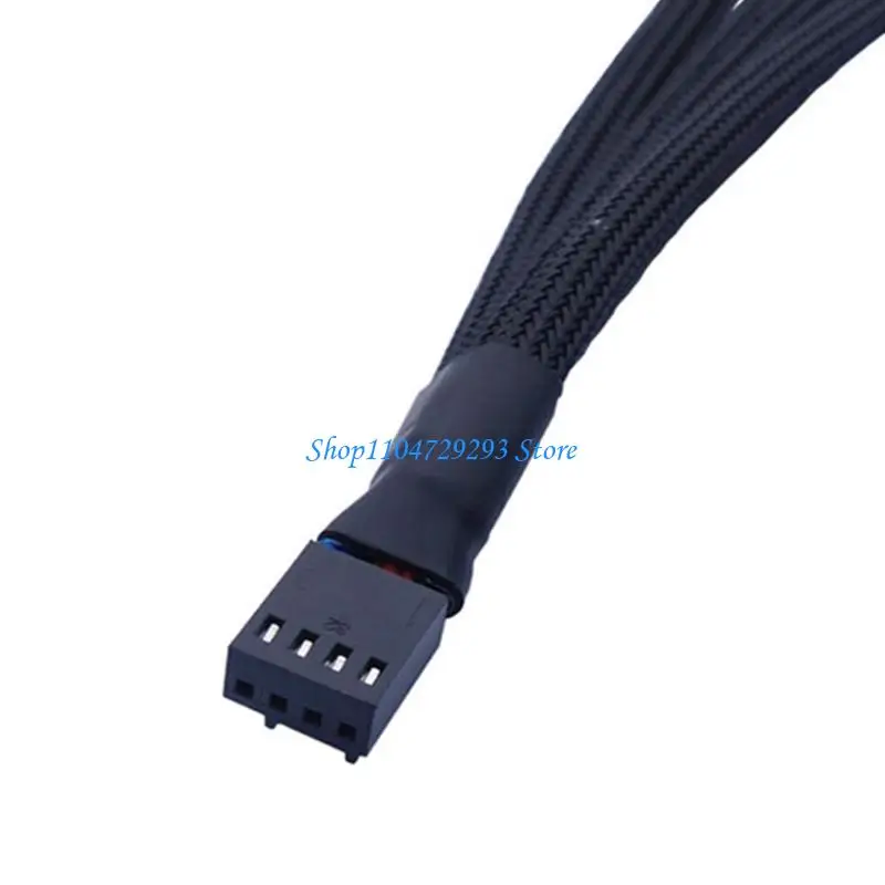 4PIN Black Mainboard Cable Y Splitter PWM Cable Chassis Fan Power Extension