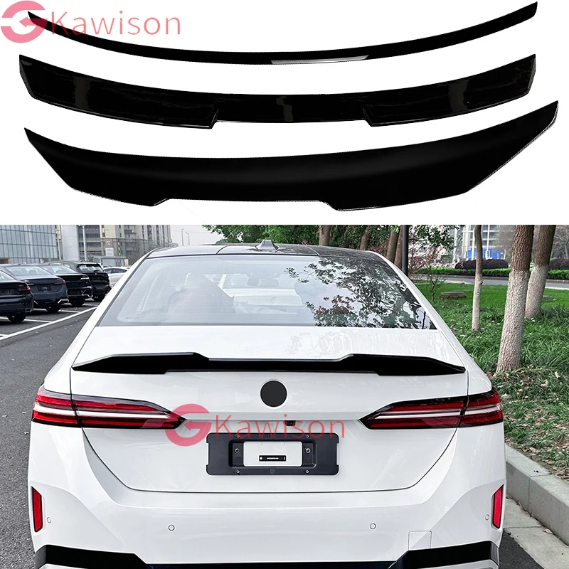 

For BMW New 5 Series G60 i5 2024+ 520i 525i 528i 530i 535i MP PSM Style Carbon Glossy Black Rear Trunk Lid Spoiler Wings Tuning