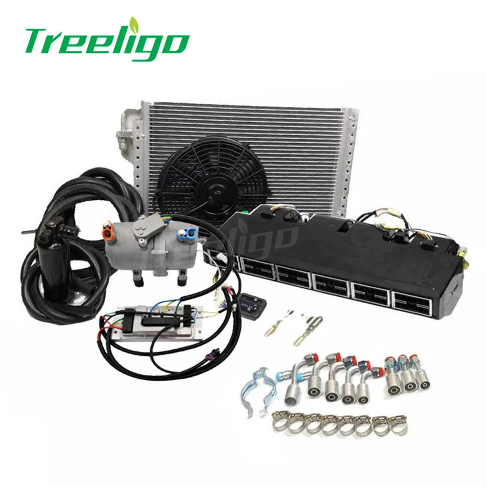 

Universal Electric Air Conditioner 12V Parking Ac Conditioning 24V Cooling for Truck Boat Bus RV Motor home Caravan Camper Van