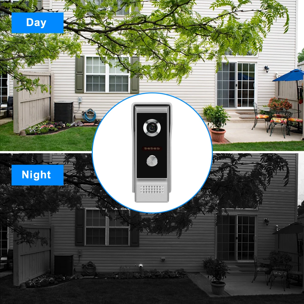 Video Intercom para Casa, Video Doorbell Intercom System, Video Doorphone, Apartamento Entrada Telefone, Vídeo Hd