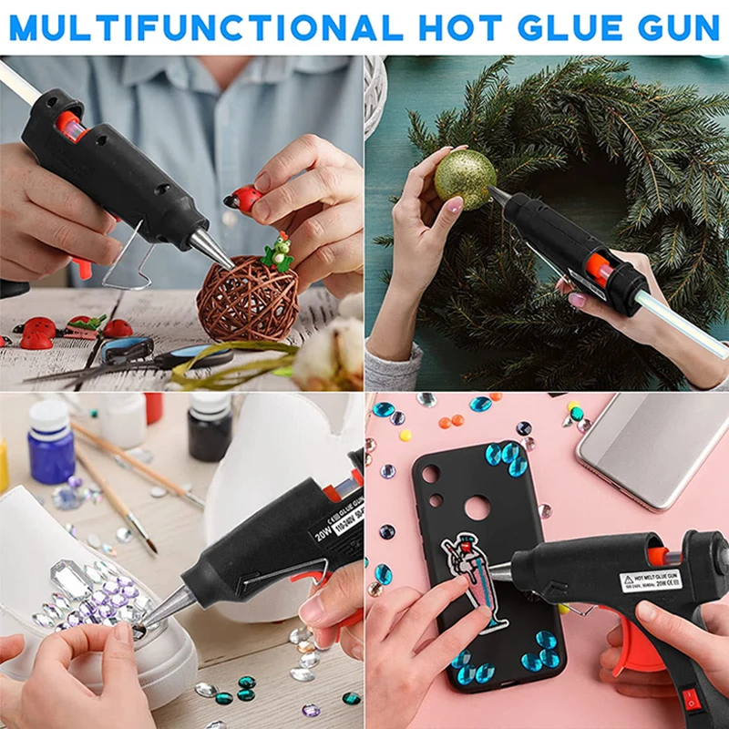 70W Hot Melt Glue Gun Mini Industrial Guns with 7mm Glue Sticks Heat Temperature Thermo Electric Repair Tool for DIY Crafts Arts