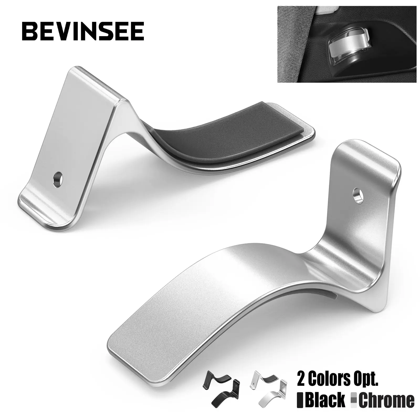 

BEVINSEE Seatbelt Handover Fix Attachment Extender 2PCS For BMW E92 3 Series 2005-2013