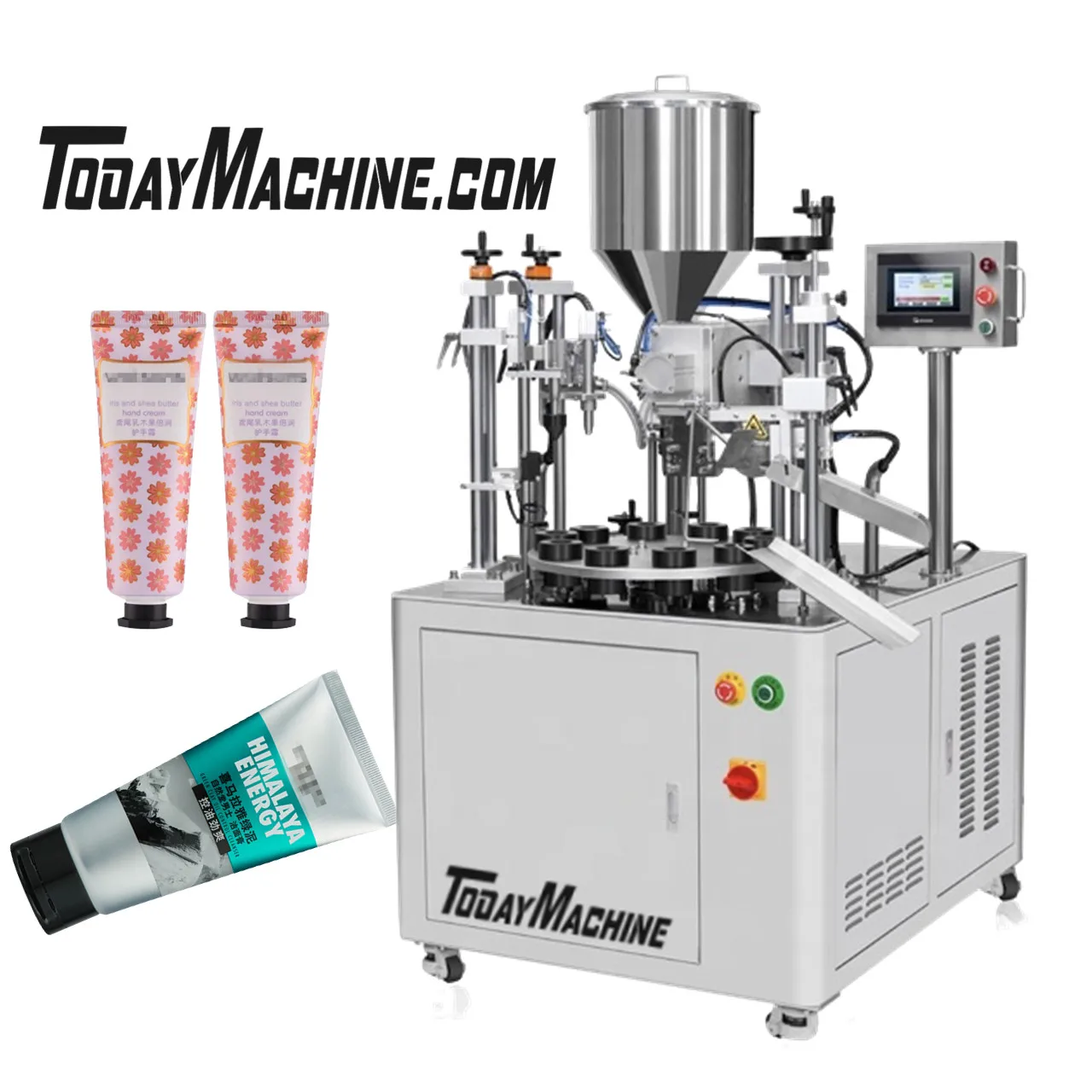 Automatic Servo Piston Pump Cosmetic Plastic Soft Tube Filling Sealing Machine