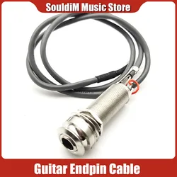 1pcs Guitar Pickup Strap Endpin Cable 6.35 Pin Jack Socket and 3 Pin Plug for Acoustic Guitar Pickup 101 201 301 Replacement