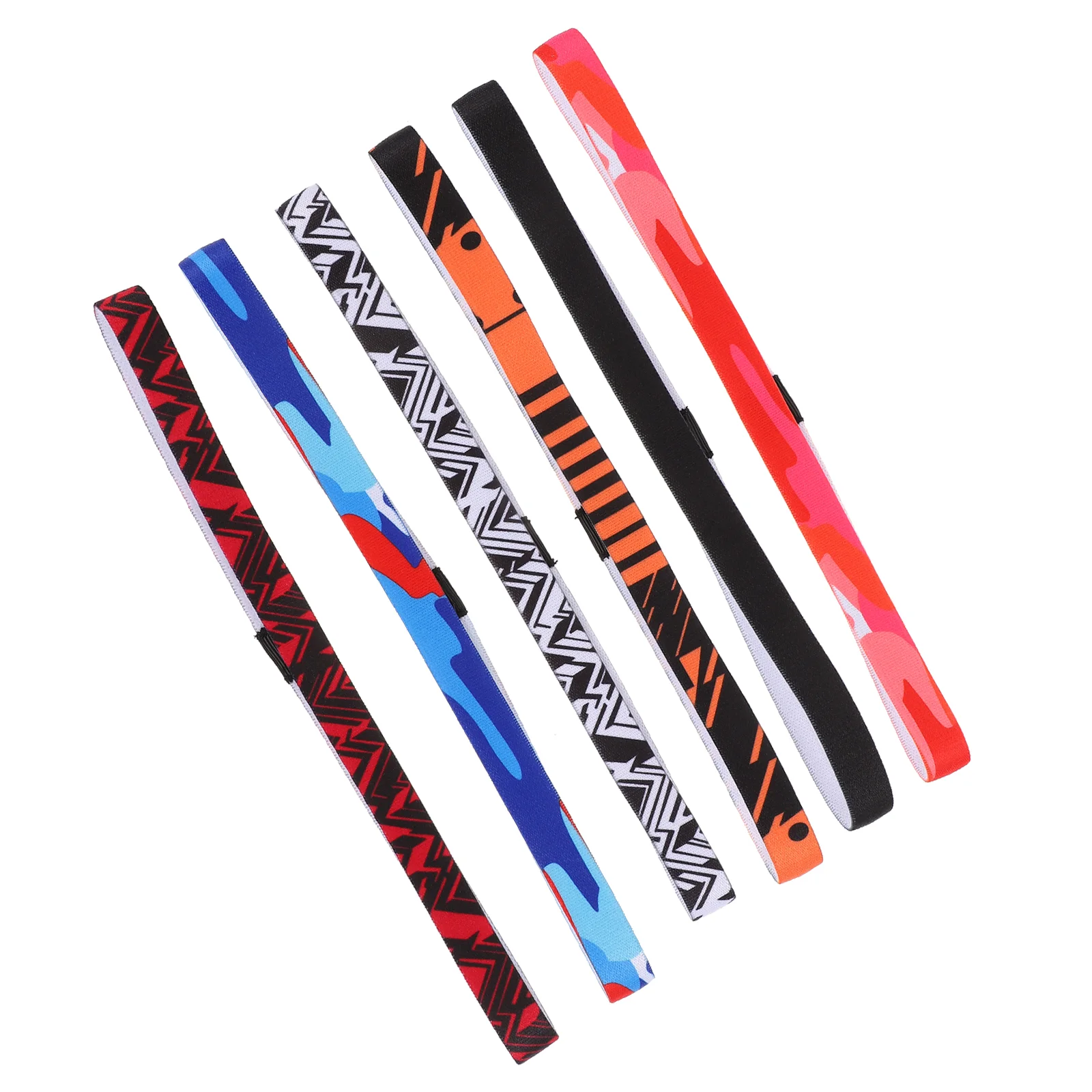 6 Pcs Sports Sweatband Hair Bands Absorb Head Absorbent Headbands Yoga Antiperspirant Slim Composite Fiber Exercise Men Women