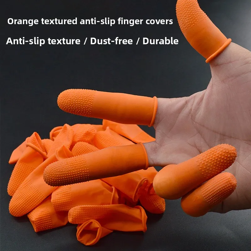 Thickened Rubber Finger Covers for Hand Protection Waterproof Anti-Slip Page Turning Durable for Garlic Peeling And Other Han...