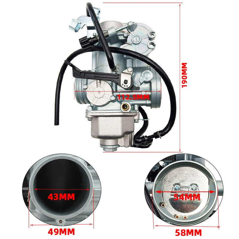 For Honda XR400 XR400R XR600R XR650R 1988-2000 Carburetorr Round Slide Carbs 16100-MBN-673 Motorcycle Carburetor 16100‑MN1‑681