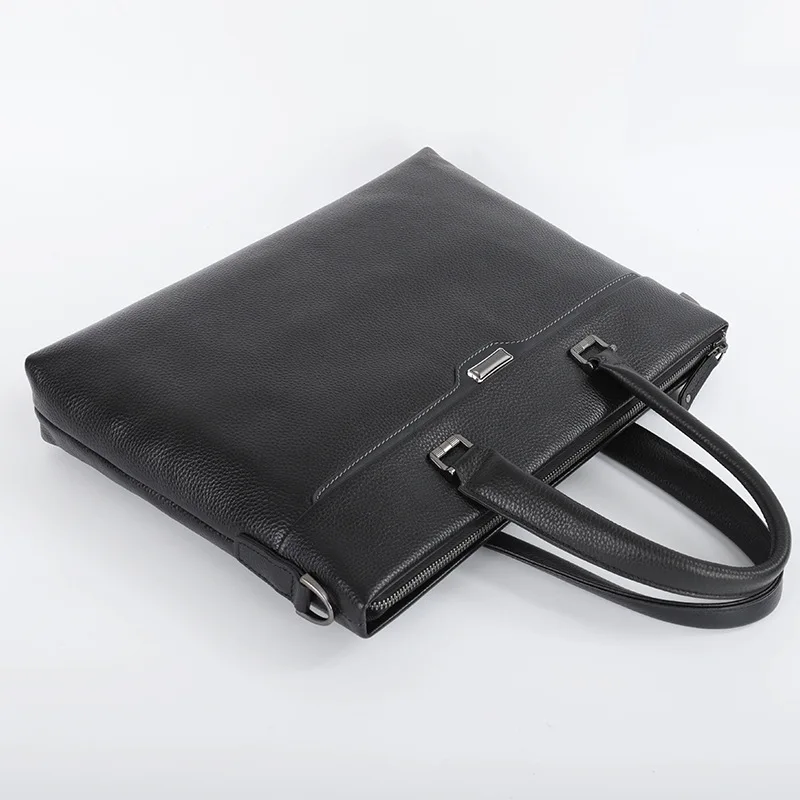 حقيبة يد رجالية صيفية جديدة ذات سعة كبيرة حقيبة لابتوب عادية حقيبة ساعي أصلية حقيبة أعمال جلدية راقية للرجال #5