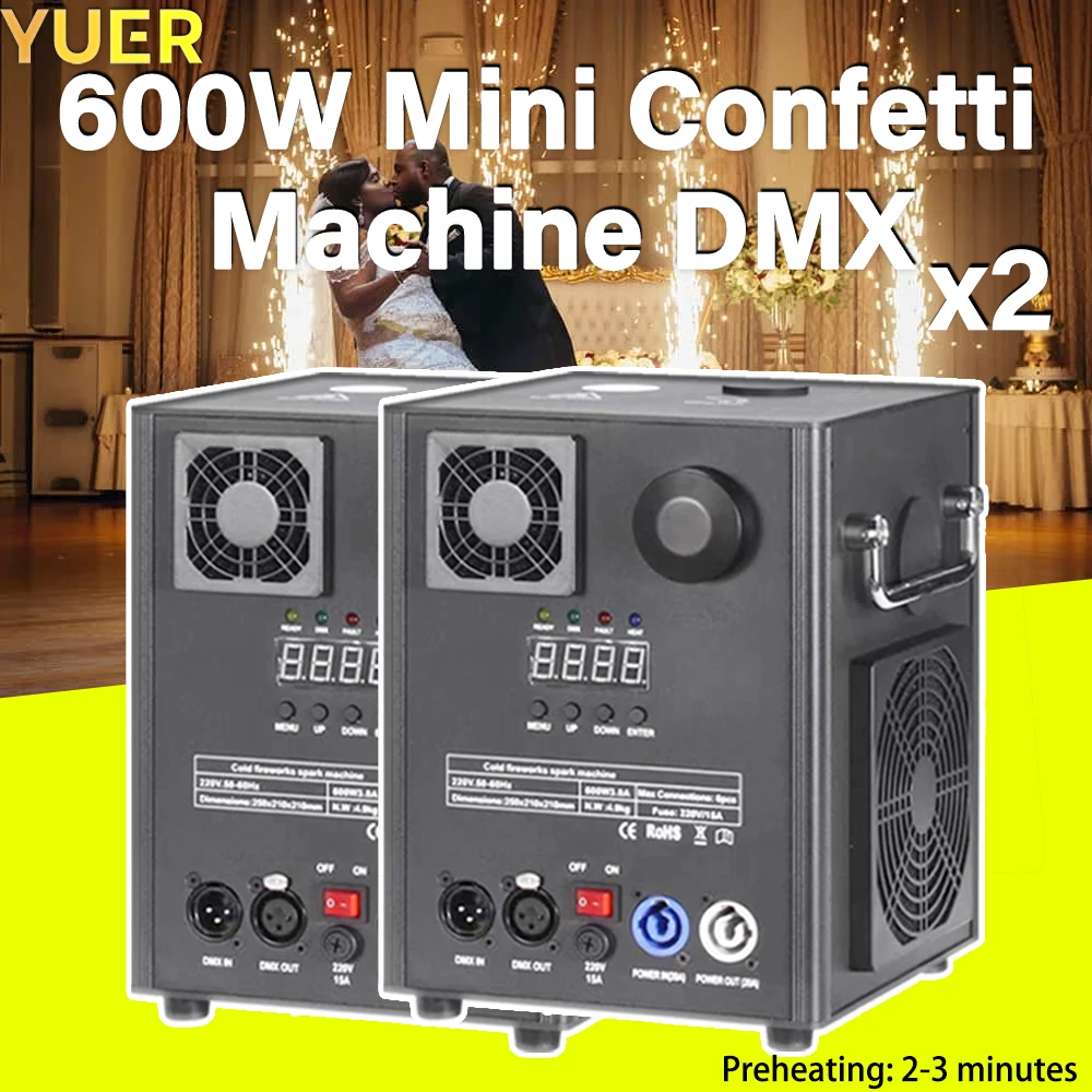 2PCS Electronic Fog Machine 600W DMX512 Remote Control Vertical Spray 1.5-5M Height Suitable for Weding Event Party DJ Concert