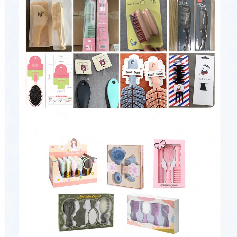 Essential Hair Beauty Kit Mirror And Comb Collection Plastic Styling Tools Lightweight Grooming Accessories For Travel