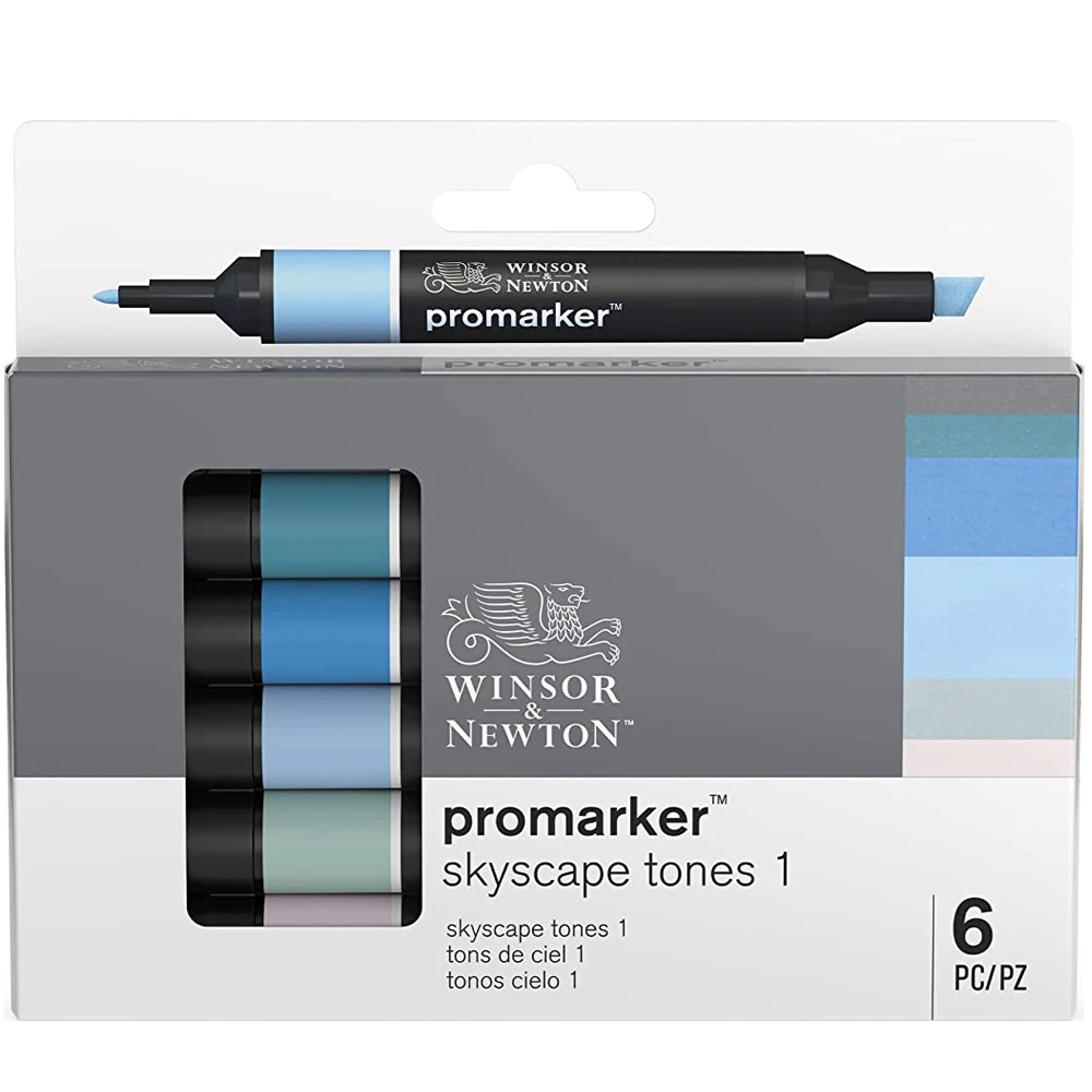 WINSOR&NEWTON 6/12 Colors  ProMarkers  Alcohol base ink Twin tips Professional Art Marker Pen Drawing  Supplies