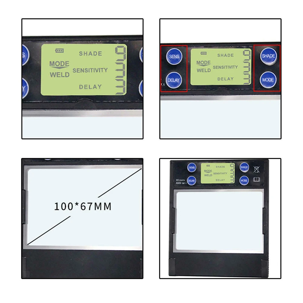 Металлические пластиковые инструменты, линза для козырька Din5-Din13, 4 шлема, маска для линз, сварочная линза с автоматическим затемнением, автоматический затемняющий фильтр