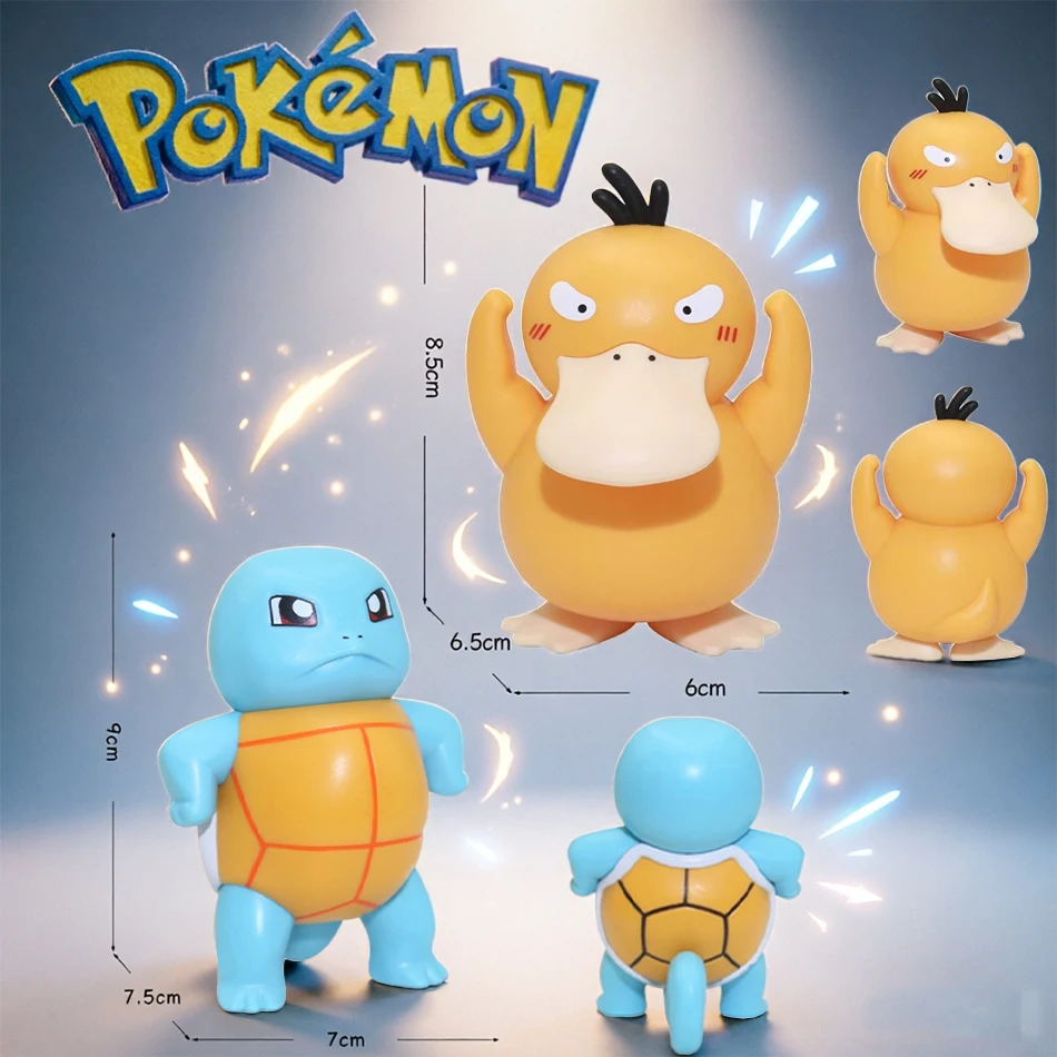 

8cm Pokemon Psyduck Figure Anime Peripheral Cute Psyduck Duck Fighting Ver. Cute Action Figure Toys Car PVC Model Doll Gift