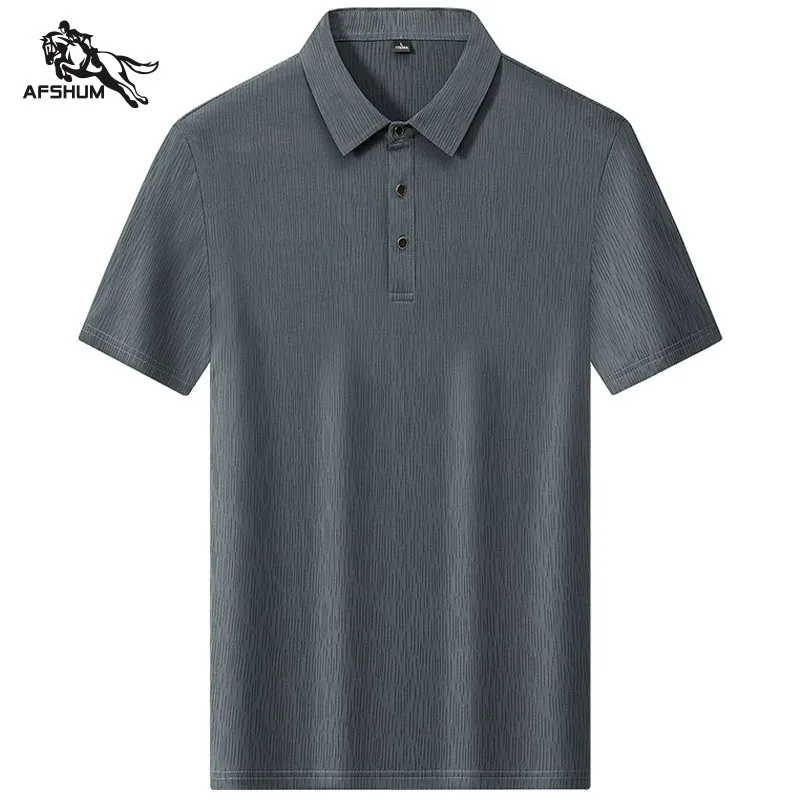 polo shirt men M-7XL 8XL 9XL Summer new High quality mens short-sleeved polo shirt Ice silk Men's business casual polo shirt A99