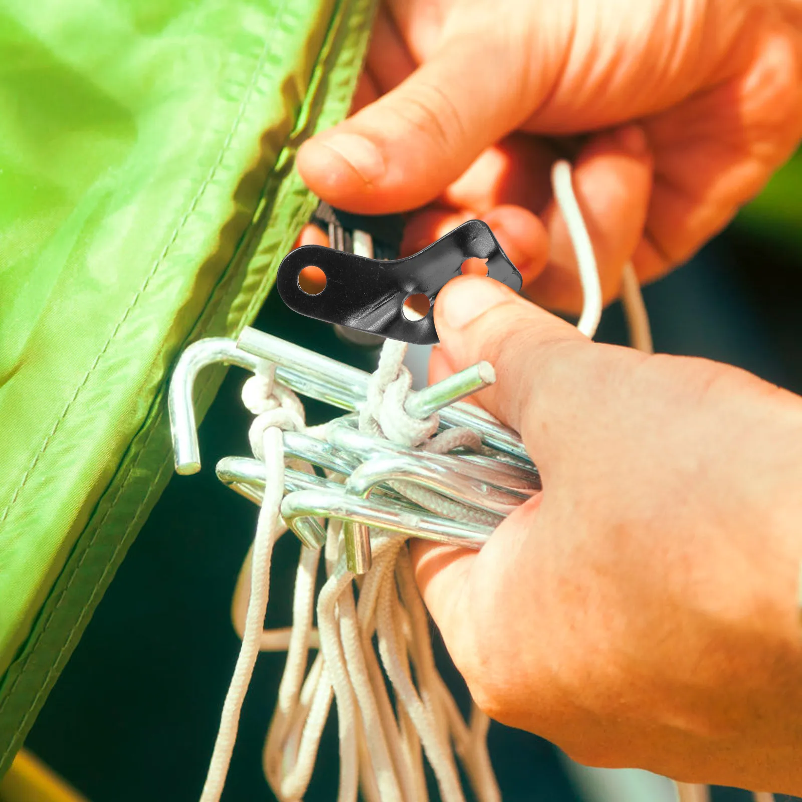 BELLIFFY 26 قطعة خيمة يندبروف حبل الموتر أبازيم تثبيت مقاطع الحبل السحابات للتخييم في الهواء الطلق التنزه والعتاد