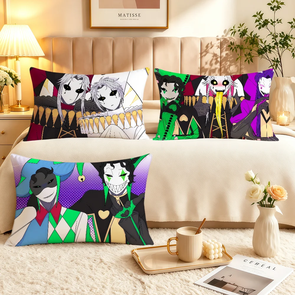 Pierrot Harlequin Cute Game The Freak Circus Rectangle Cushion Cover Soft Home Sofa Living Room Decor Dorm Hogar Pillowcase Gift