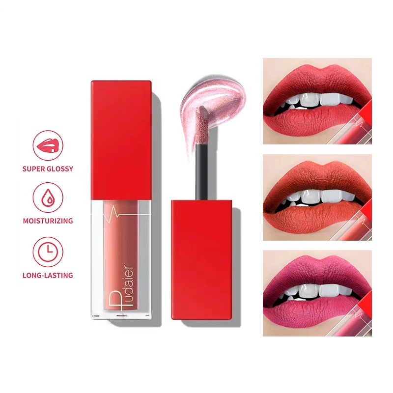 Lápiz labial mate resistente al agua de 18 colores, brillo de labios Sexy de larga duración, taza hidratante antiadherente, maquillaje de labios, cosméticos.