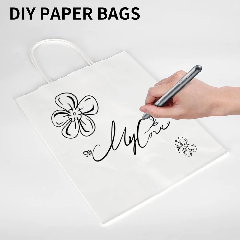 50 Pack 8x4.75x10 Inch Kraft Paper Bags with Handles - Bulk Gift Wrap Bags for Shopping, Party, Retail, and More view 5