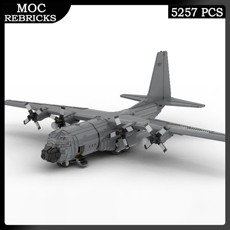 

WW II US Military Weapons Air Force C-130 Hercules Fighter Personnel Carrier MOC Building Block Aircraft Brick Children Toy Gift