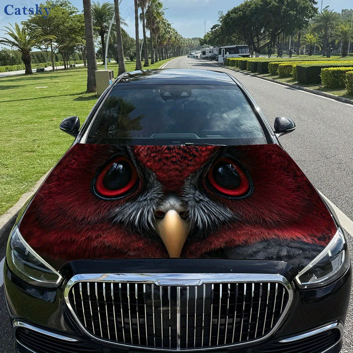 

Owl Gaze,car Hood Stickers,PVC Waterproof Self Adhesive Car Hood Sticker,car Hood Decoration Protection Stickers,Auto Accessori