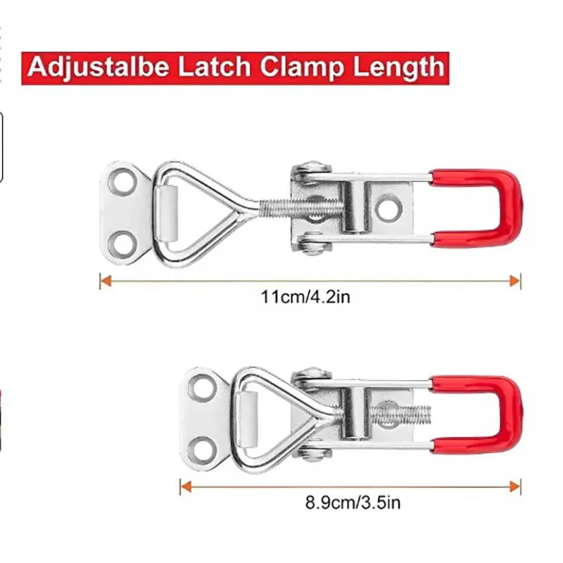 1/2PCS Heavy Iron Adjustable Buckle Lock Clamp Box Buckle Clamp Door Bolt Type Quick Clamp Accessory Horizontal Clamp Catch Clas