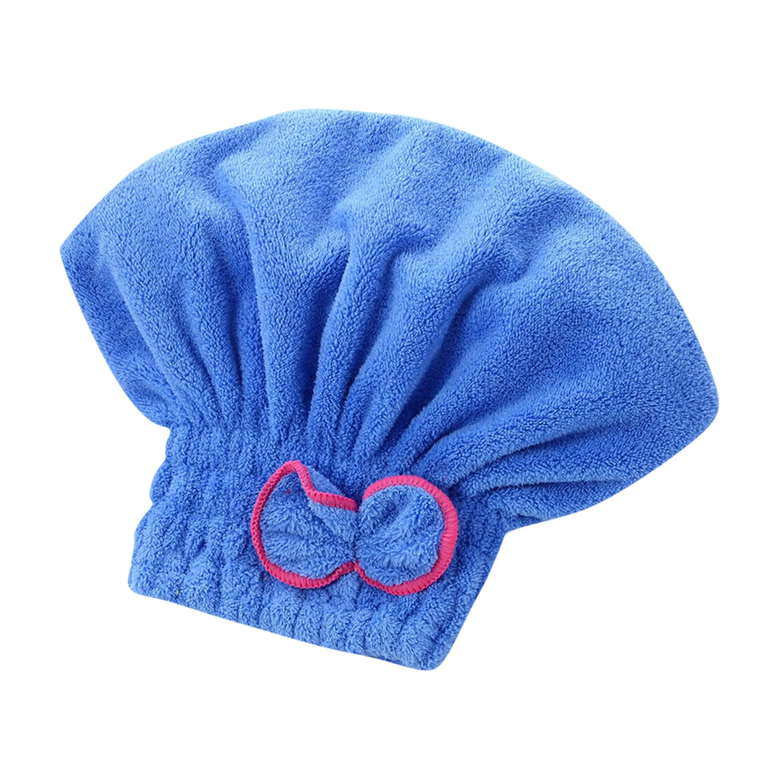 Cute Bowknot Coral Fleece Shower Cap Women Quick Dry Bath Hair Cover Multi Color Absorbent Headwrap Accessory Hair Drying Cap