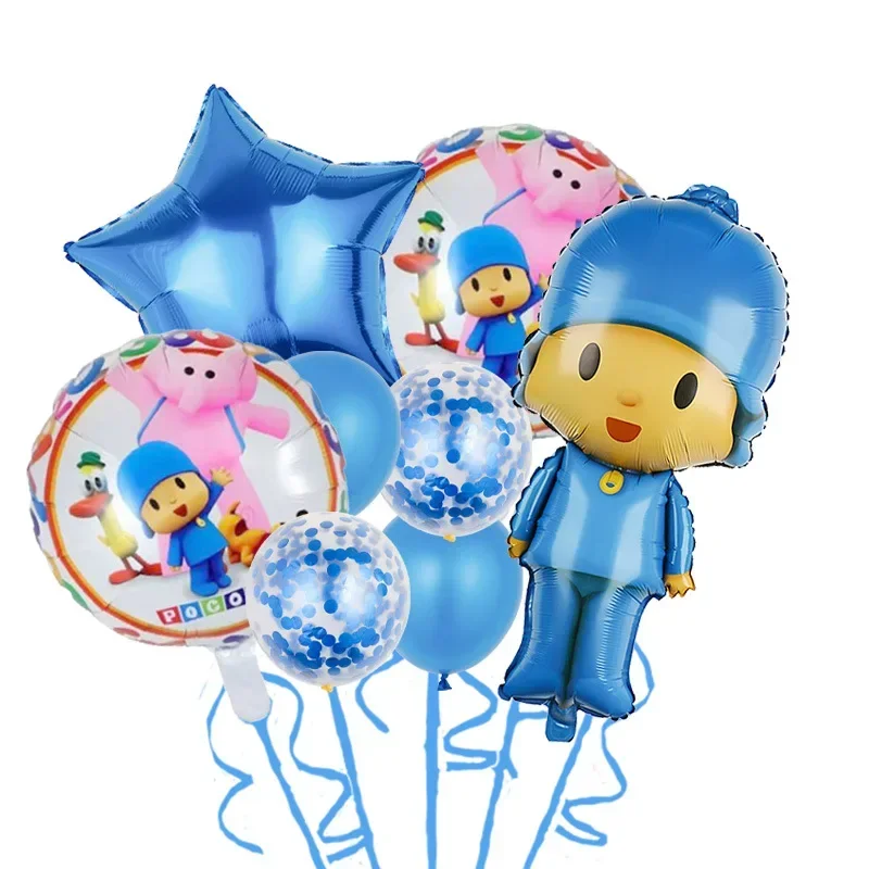 Cartoon POCOYO Children's Birthday Party Theme Decoration Aluminum Film Balloon Set