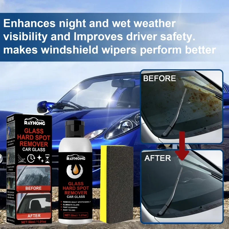 Car Windshield Glass Oil Film Removing Paste Auto Glass Film Coating Agent Waterproof Rainproof Anti-fog Glass Wash Cleaner