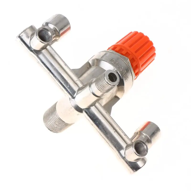 Air Compressor Pressure Regulator Valve Dual Outlet Tube High Precision Control for Small Air Compressor Replacement Parts
