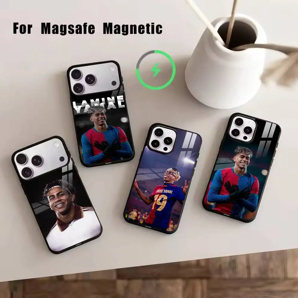 

L-Lamine Y-Yamal Phone Case For iPhone17,16,15,14,13,12,11 Plus,Pro Magnetic For Magsafe Wireless Charging