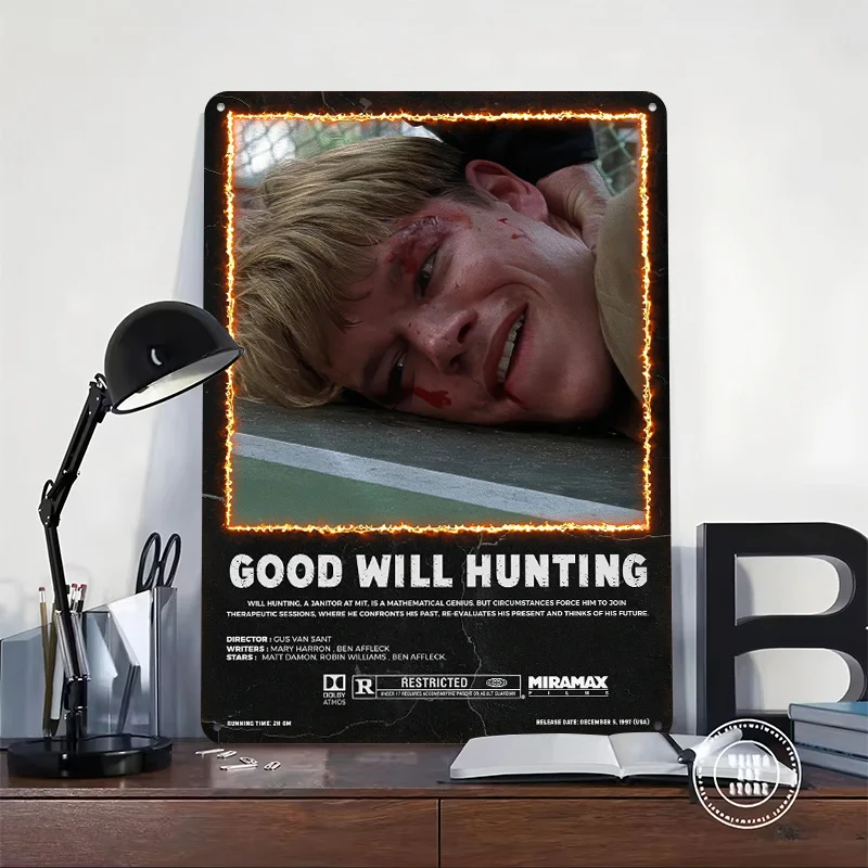 Good Will Hunting Movie Poster Retro 3D Printed Metal Signs Customized Wall Hanging Gift for Luxury Decoration Home Decor Items