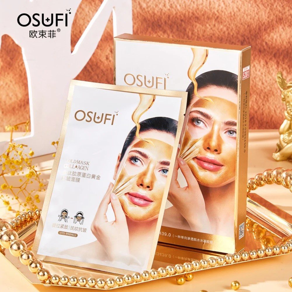 

OSUFI Polypeptide Collagen Gold Anti Wrinkle Facial Masks Firming Soothing Repair Facial Care Face Mask Korea Skincare Products