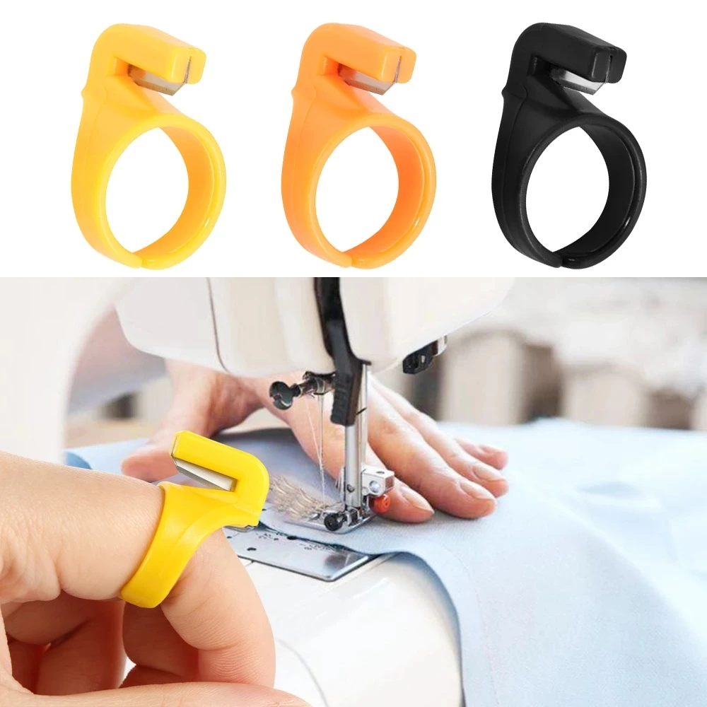 Finger Blade Needle Craft Home Plastic Thimble Sewing Ring Thread Cutter DIY Household Sewing Machine Accessory