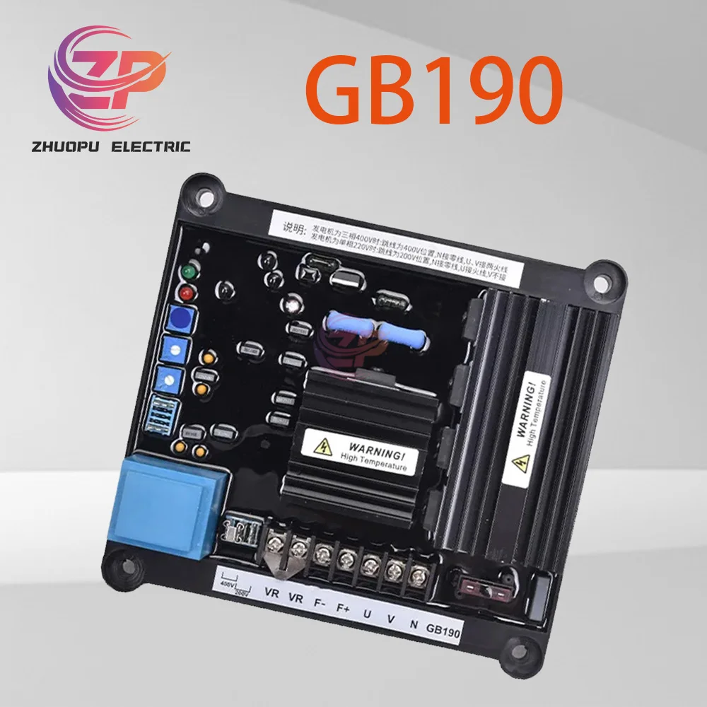 

Автоматический регулятор напряжения (AVR) GB190 для генераторов с щеточными двигателями, 20А, полноимпульсное возбуждение, стабилизатор напряжения для переменного тока 220В/380В, универсальное применение