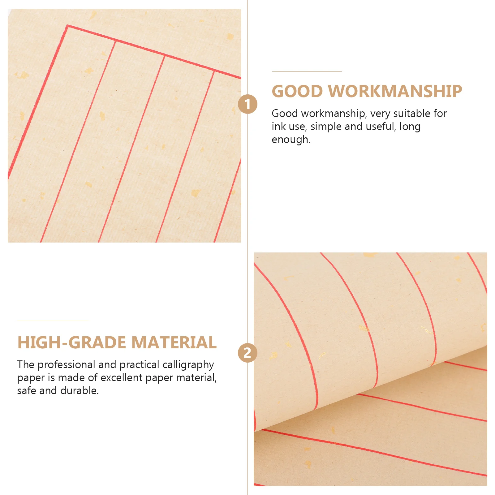 

50 Sheets Chinese Calligraphy Paper Excellent Quality Smooth Practice Writing Paper for Calligraphy Art Suitable for Brush Pen