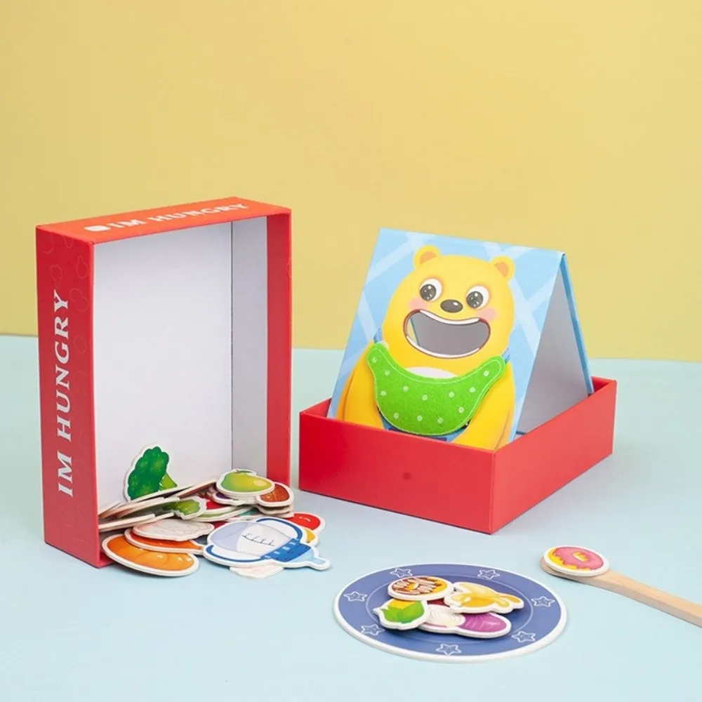 Teddybeer Ontwerp Voederspel Lepel Inclusief Fijne motoriek Vroegschoolse educatie Speelgoed Voedersimulatie