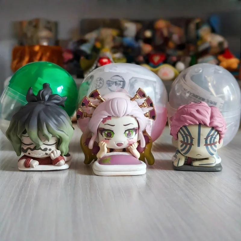 In Magazzino Demone Slayer Q Versione Anime Action Figure Akaza Daki Giyuutarou Rui Collezione Modello Giocattolo Kawaii Statua Ornamento Regalo