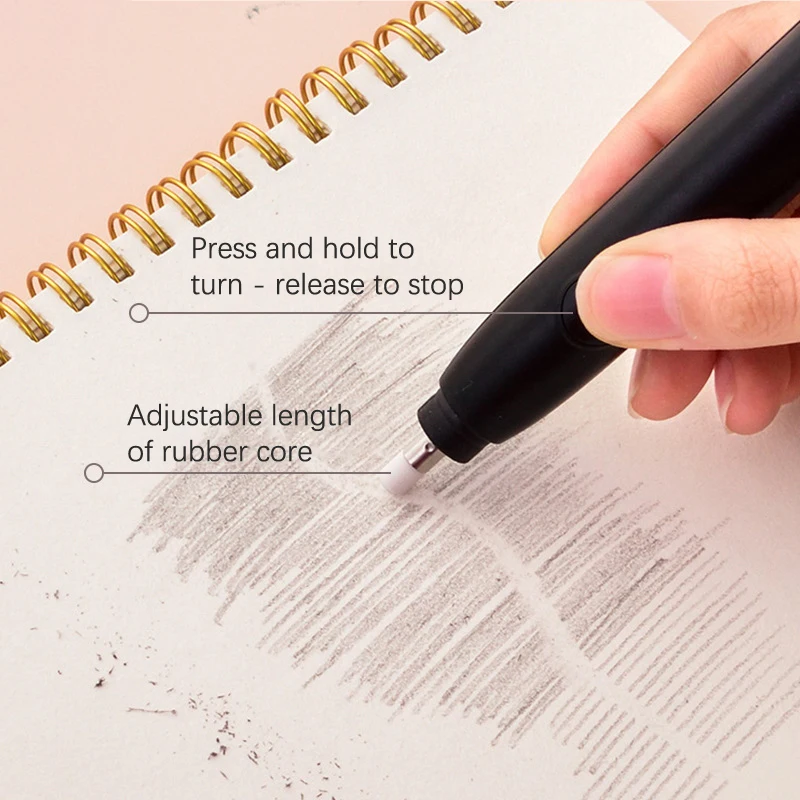 1Set gomma da cancellare elettrica disegno a matita gomma automatica meccanica schizzo pittura salvietta speciale gomme pulite forniture per ufficio scolastico