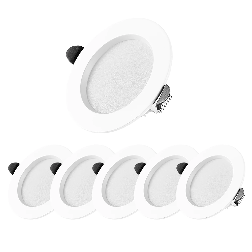 6-Pack Recessed Ceiling Lights 7W 50W Equivalent Warm White/Cool White 3000K/6000K Led Downlights Ceiling 450LM LED Spotlights