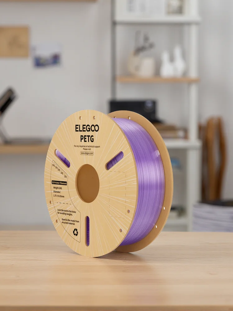 ELEGOO PETG Translucent Filament 1,75mm Olivgrün 1KG Translucent 3D-Drucker-Filament Hohe Präzision Passend für die meisten FDM 3D-Drucker