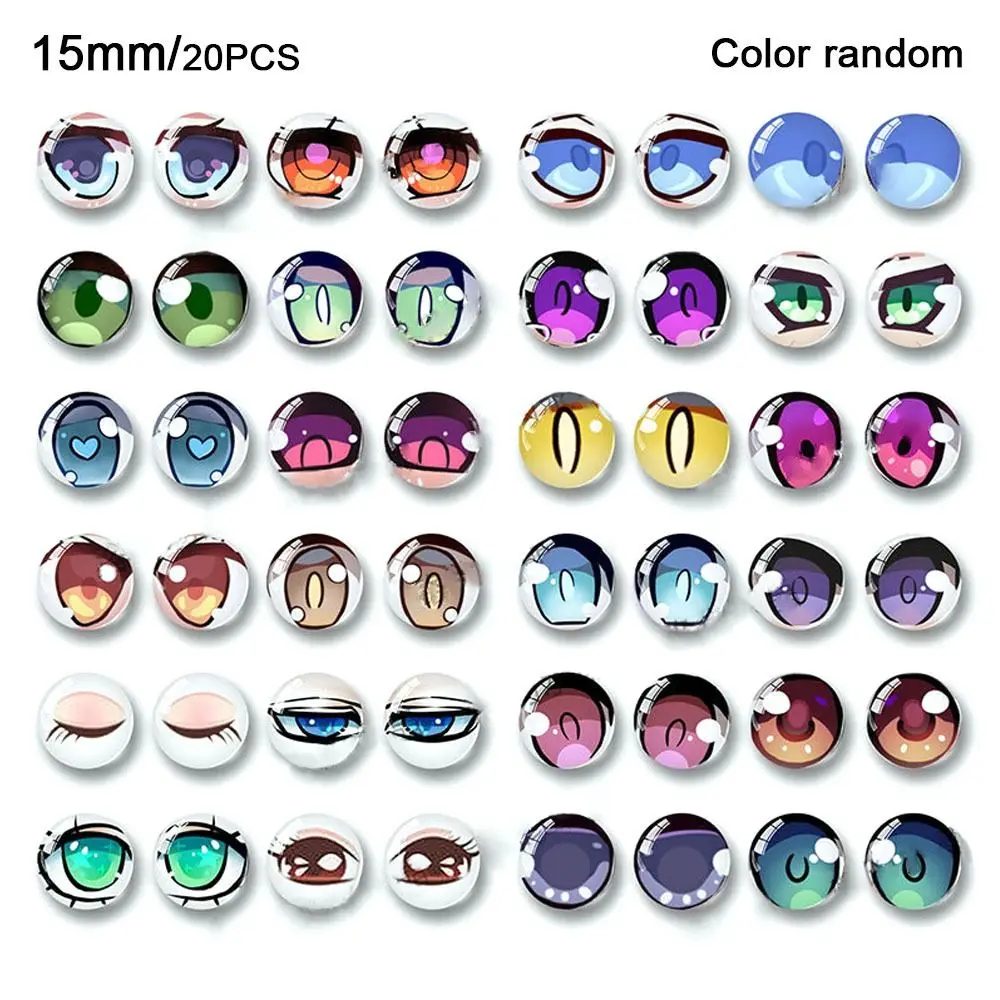 20pcs/10pairs High Quality 6mm-20mm Eyes Crafts Eyes Crystal Plastic Glitter Crystal Eyes Parts DIY Accessories