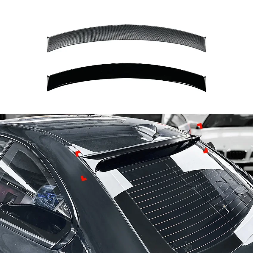 

Carbon fiber pattern Car Top Tail Wing Fixed Wind Spoiler Rear Trunk Wings Spoilers For BMW 1 Series E82 Coupe 120i M1 08-13
