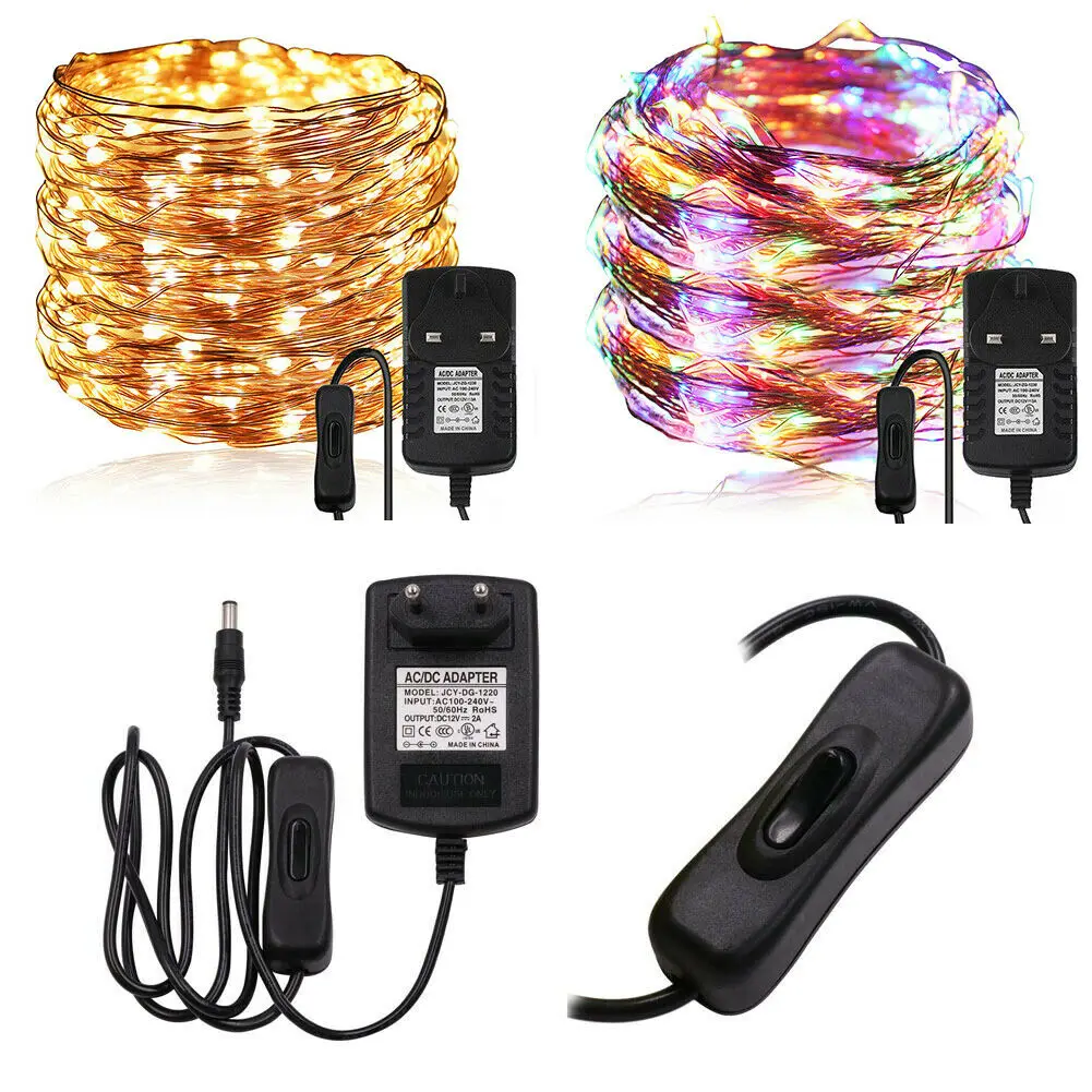 12V Led String Fairy Lights Copper Wire 10M 20M 30M 50M Waterproof Garland Christmas Lights for Bedroom Wedding Party Decoration