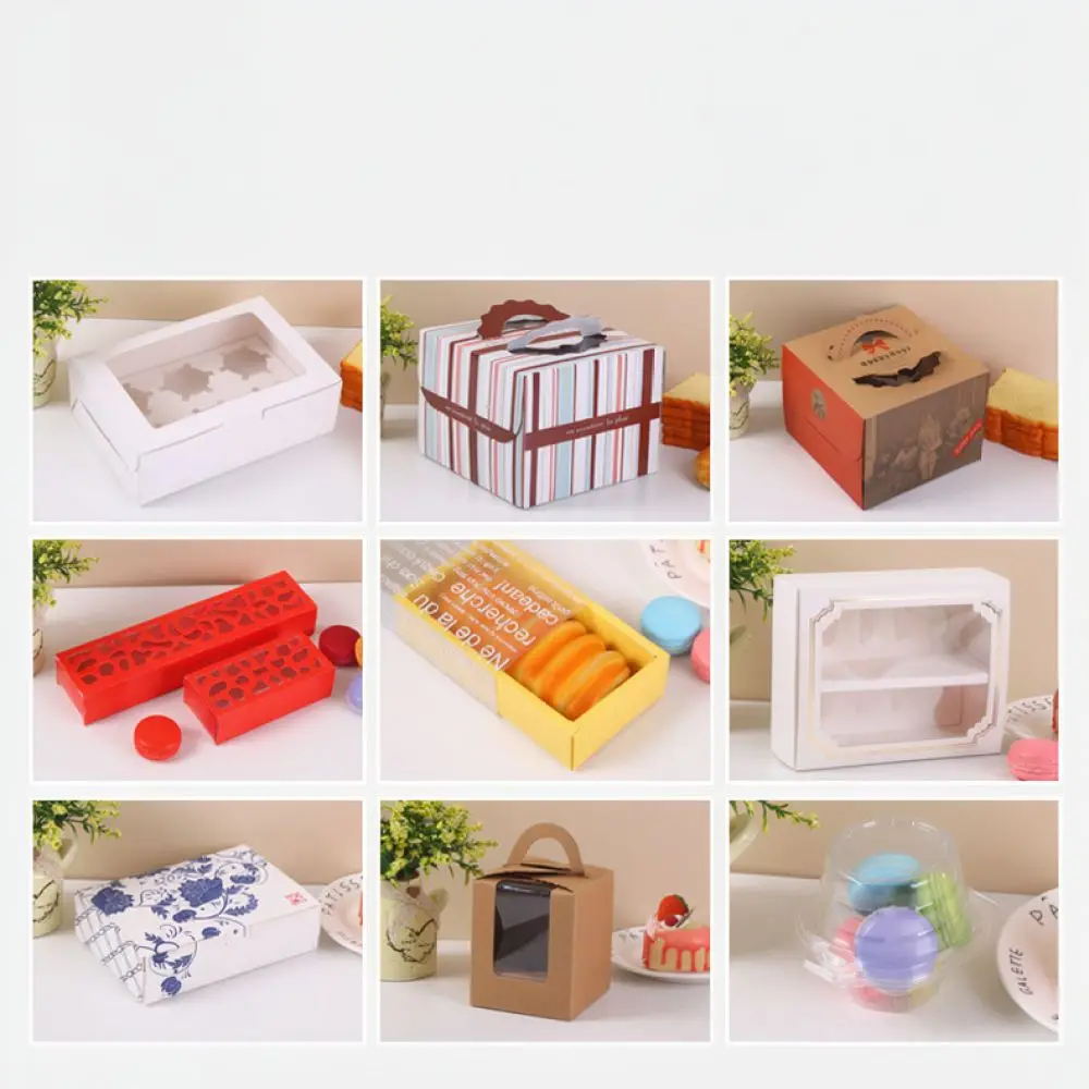 Quality Bakery Packaging Box For Muffin Cupcake Tart Carrier Sturdy Paper Dessert Treat Storage Display
