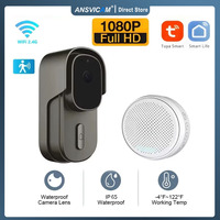 Tuya 2.4GHz WiFi 1080P smart doorbell camera two-way video intercom battery AC DC powered motion detection Smart Home Assistant