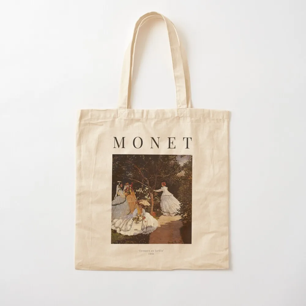 

Claude Monet - Women in the Garden - Exhibition Poster Tote Bag ecological bags bag for beach Lady bags Canvas Tote Bag