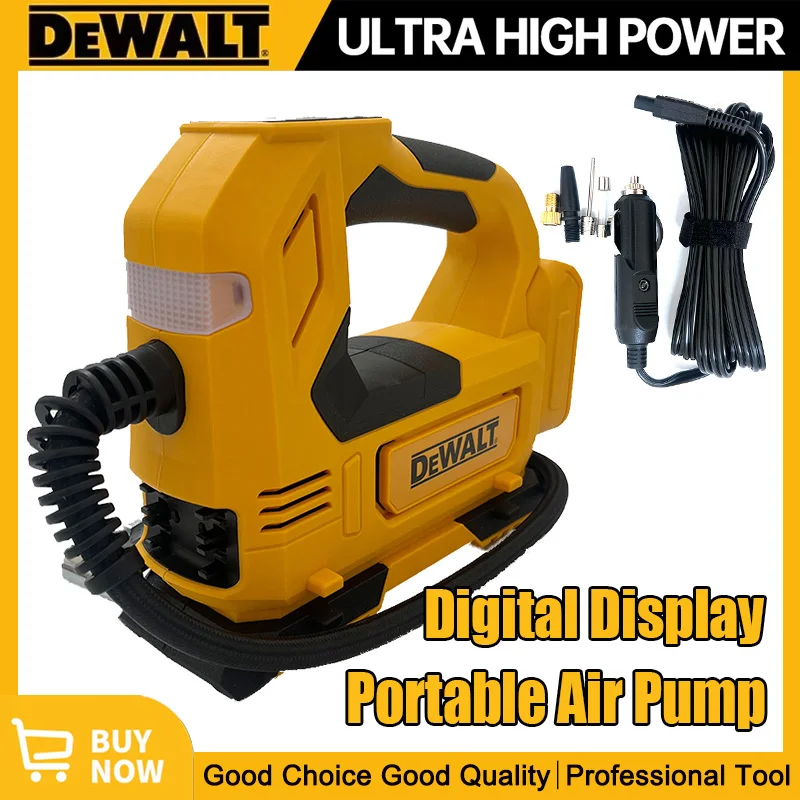 

Dewalt Portable Tire Inflator Air Pump Rechargeable Compressor Digital Cordless Electric Car Tyre Inflator Tools For 20V Battery