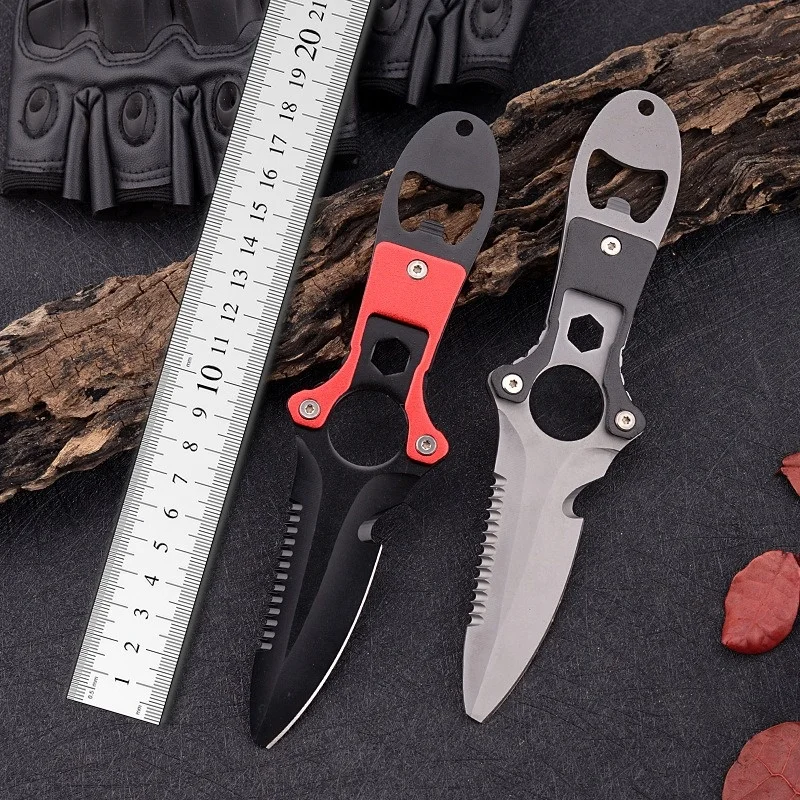 Stainless Steel Multifunctional Outdoor Camping Knife Diver Survival Fishing Utility Tool Rope Cutter Dive Equipment
