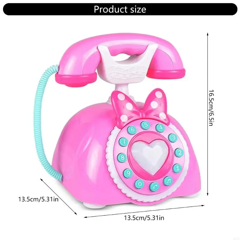 A5YC تطوير الموسيقية واللغة لعبة الهاتف في وقت مبكر لعبة التعلم تظاهر الملمس البلاستيك الهاتف للأطفال الصغار #6